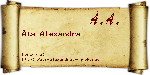 Áts Alexandra névjegykártya