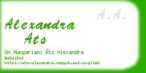 alexandra ats business card