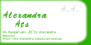 alexandra ats business card